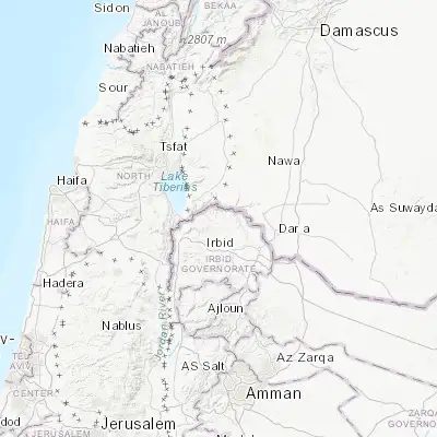 Map showing location of Kafr Sawm (32.685270, 35.801020)