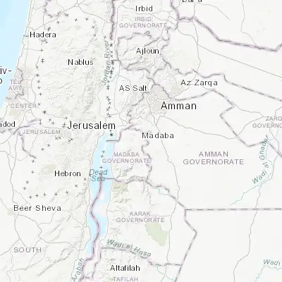 Map showing location of Mādabā (31.715990, 35.793920)