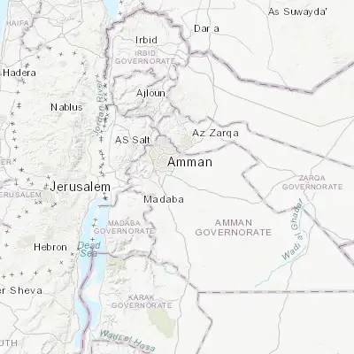 Map showing location of Saḩāb (31.870320, 36.004790)