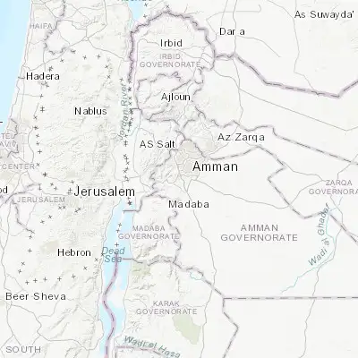 Map showing location of Umm as Summāq (31.885420, 35.854300)