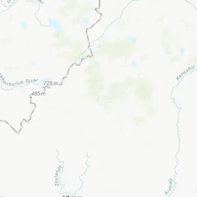 Map showing location of Balkashino (52.517790, 68.751600)