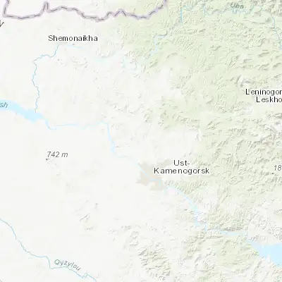 Map showing location of Belousovka (50.132870, 82.524810)