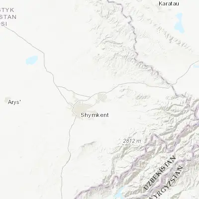 Map showing location of Belyye Vody (42.421930, 69.827090)