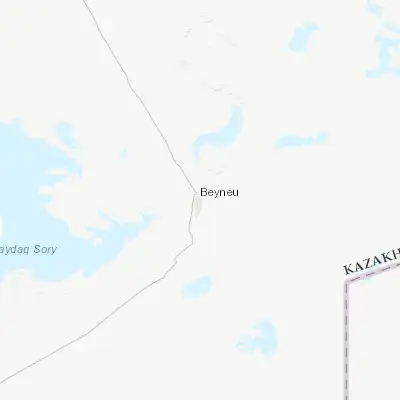 Map showing location of Beyneu (45.316670, 55.200000)