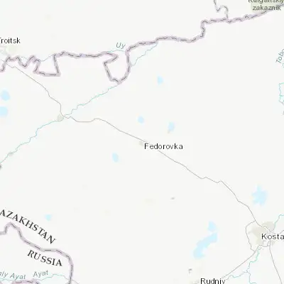 Map showing location of Fyodorovka (53.638090, 62.696530)