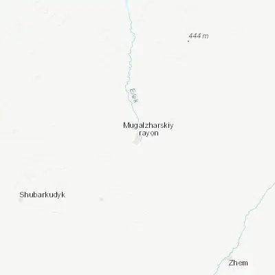 Map showing location of Kandyagash (49.469120, 57.419140)