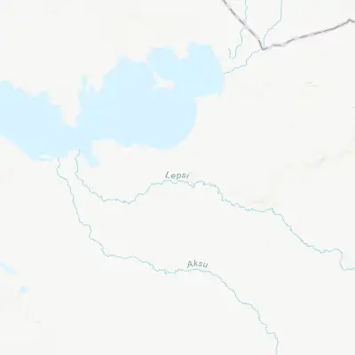 Map showing location of Lepsy (46.234260, 78.940340)