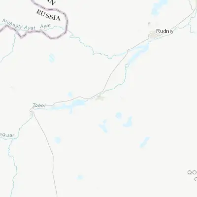 Map showing location of Lisakovsk (52.544880, 62.498930)
