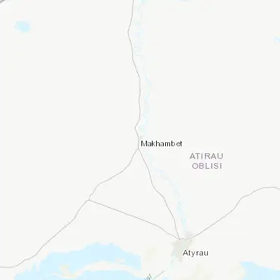 Map showing location of Makhambet (47.670610, 51.585980)