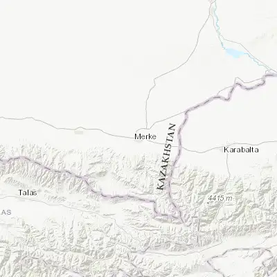 Map showing location of Merke (42.869760, 73.184630)