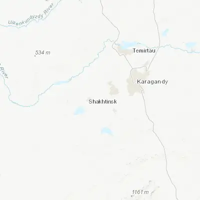 Map showing location of Novodolinskiy (49.706500, 72.708070)