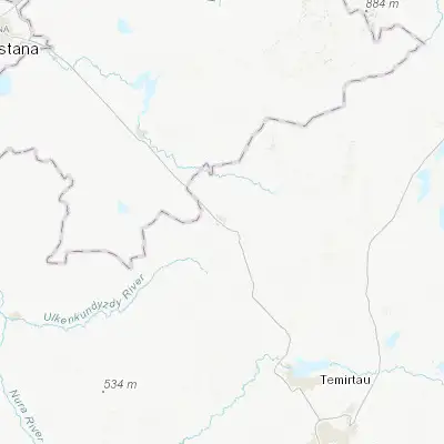 Map showing location of Osakarovka (50.562190, 72.570890)