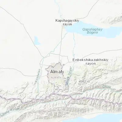 Map showing location of Otegen Batyra (43.419490, 77.020200)
