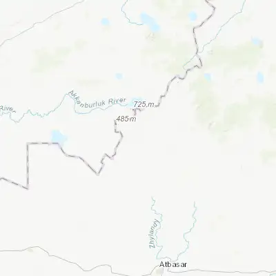 Map showing location of Shantobe (52.453760, 68.174750)