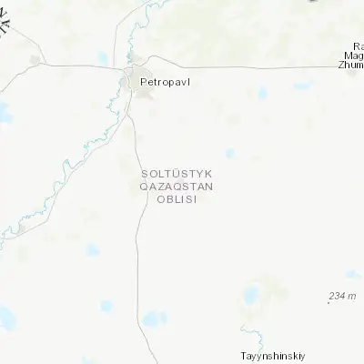 Map showing location of Smirnovo (54.514800, 69.427320)