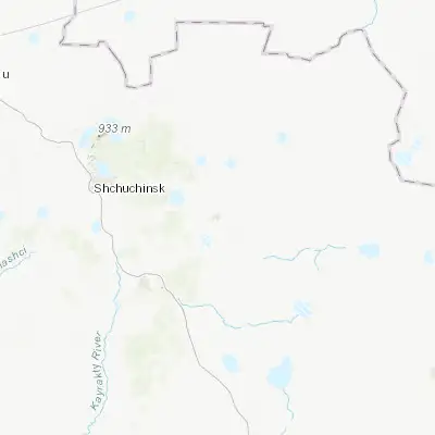 Map showing location of Stepnyak (52.834890, 70.788610)