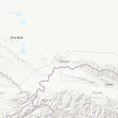 Map showing location of Taraz (42.900000, 71.366670)