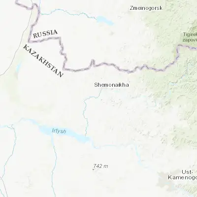 Map showing location of Ūst’-Talovka (50.550580, 81.848470)