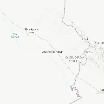 Map showing location of Yanykurgan (43.906520, 67.246370)