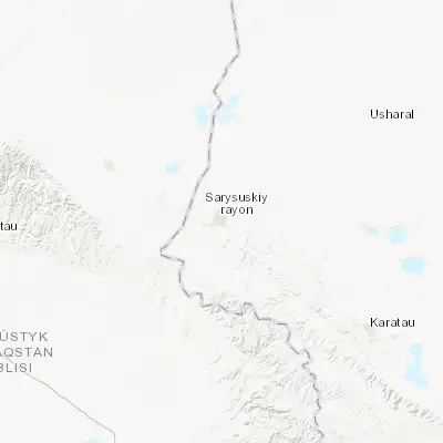 Map showing location of Zhangatas (43.562220, 69.734280)