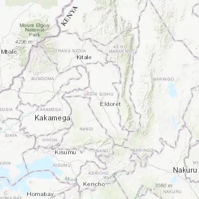 Map showing location of Eldoret (0.520360, 35.269930)