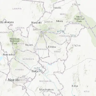 Map showing location of Embu (-0.539870, 37.457430)