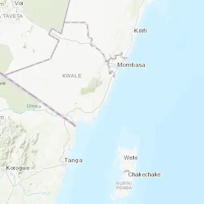 Map showing location of Gazi (-4.424020, 39.505880)