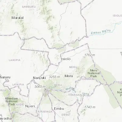 Map showing location of Isiolo (0.354620, 37.582180)