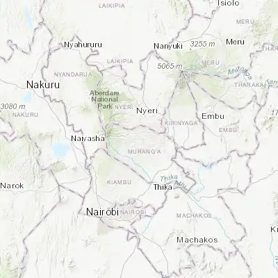 Map showing location of Kangema (-0.685530, 36.964630)