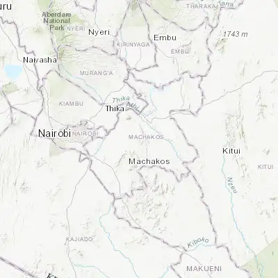 Map showing location of Kangundo (-1.303420, 37.348130)