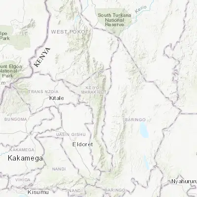 Map showing location of Kapsowar (0.978900, 35.558540)