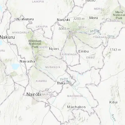 Map showing location of Karuri (-0.700000, 37.183330)