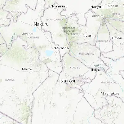 Map showing location of Kijabe (-0.933340, 36.572330)