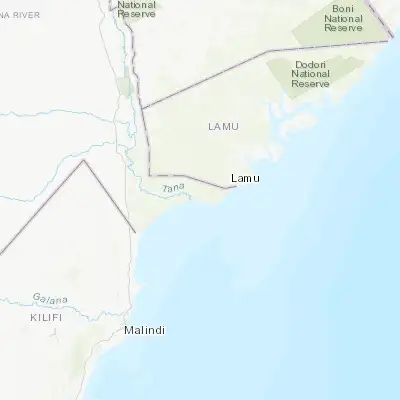 Map showing location of Kipini (-2.525650, 40.526200)