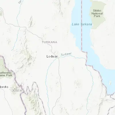 Map showing location of Lodwar (3.119880, 35.596420)