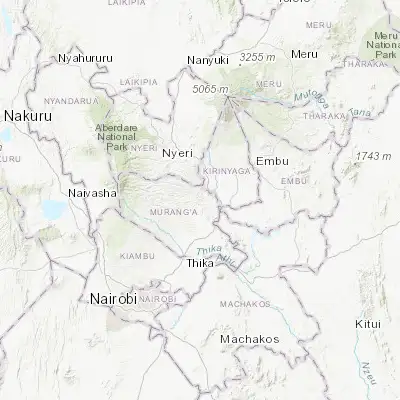 Map showing location of Murang’a (-0.721040, 37.152590)