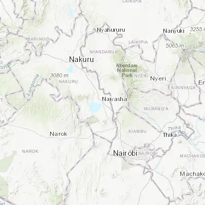 Map showing location of Naivasha (-0.713830, 36.432610)