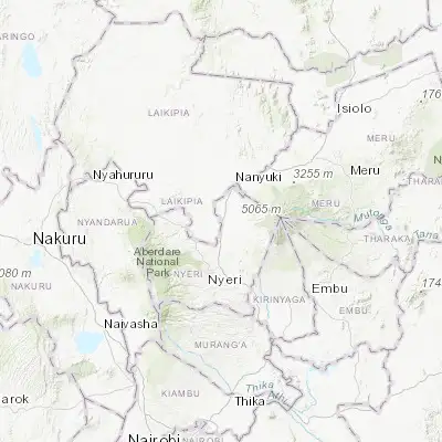 Map showing location of Naro Moru (-0.163570, 37.017730)