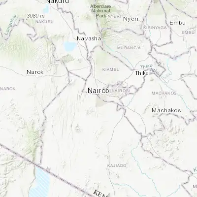 Map showing location of Ngong (-1.352700, 36.669900)