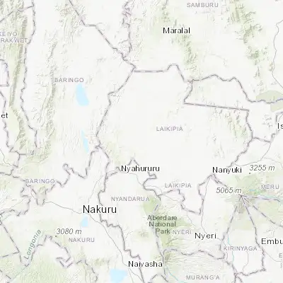 Map showing location of Rumuruti (0.272500, 36.538060)