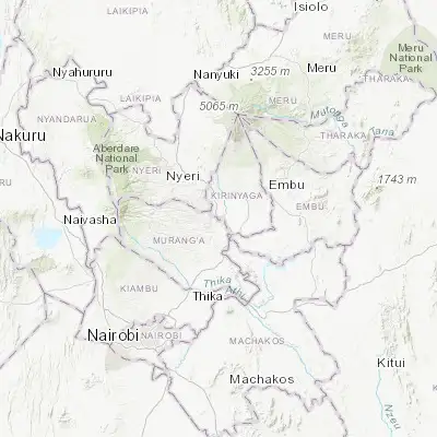 Map showing location of Sagana (-0.668060, 37.208750)