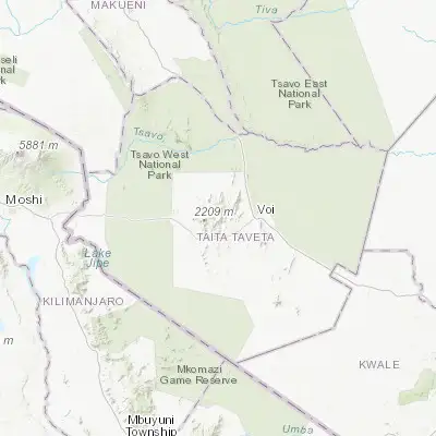 Map showing location of Wundanyi (-3.396420, 38.357290)