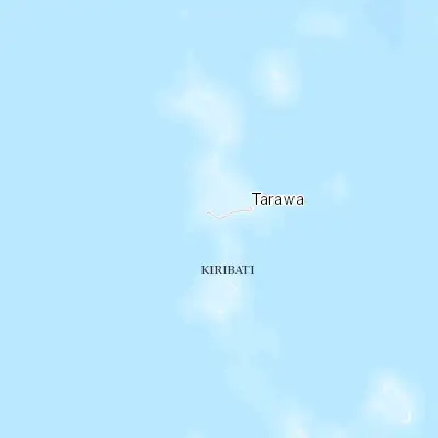 Map showing location of Tarawa (1.327800, 172.976960)