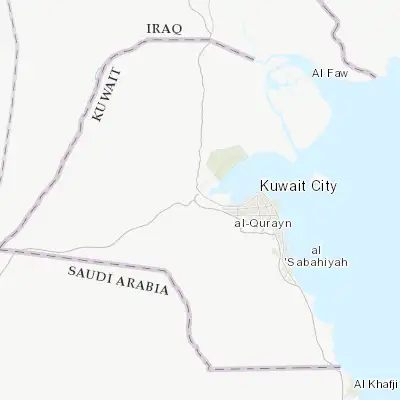 Map showing location of Al Jahrā’ (29.337500, 47.658060)