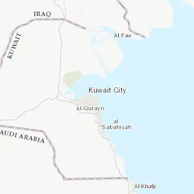 Map showing location of As Sālimīyah (29.333890, 48.076110)