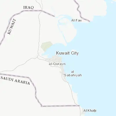 Map showing location of Ḩawallī (29.332780, 48.028610)