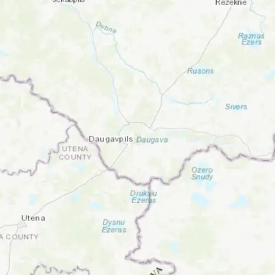 Map showing location of Daugavpils (55.883330, 26.533330)