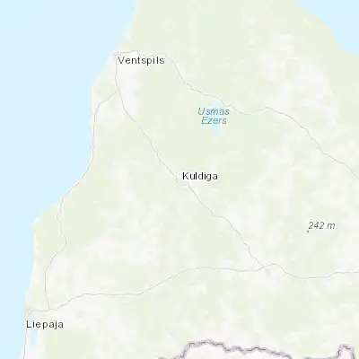 Map showing location of Kuldīga (56.973990, 21.957210)