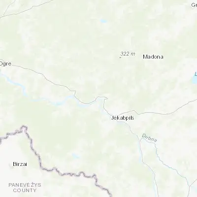 Map showing location of Pļaviņas (56.617800, 25.725520)