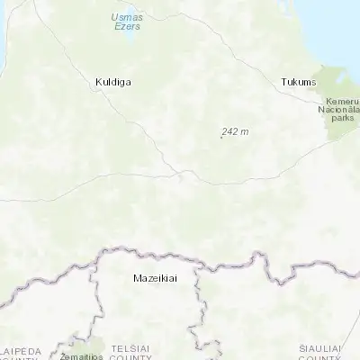 Map showing location of Saldus (56.663630, 22.488070)